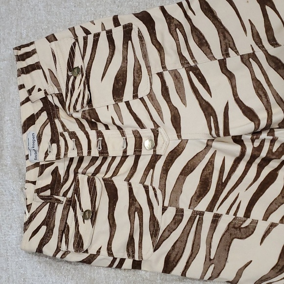 Anthropology keepers garcia  brown zebra print high waist wide leg pants… - Picture 3 of 12